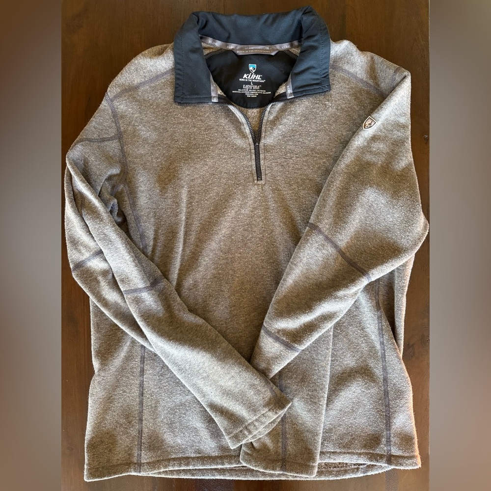 Kuhl Men's Heather Gray Zip-Up Sweater